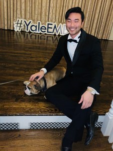 David Lee with Handsome Dan